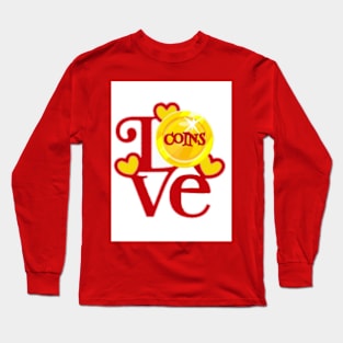 Red & Yellow Love Coins Long Sleeve T-Shirt